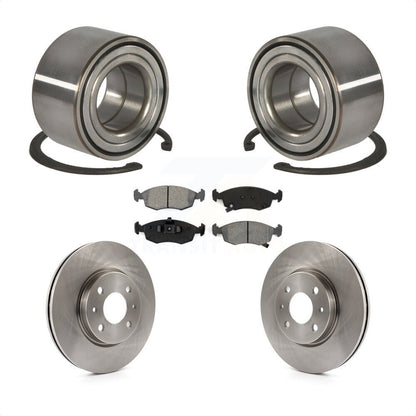 Wheel Bearing Disc Brake Rotors And Semi-Metallic Pads Front Kit For Fiat 500
