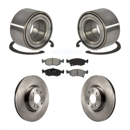 Wheel Bearing Disc Brake Rotors And Semi-Metallic Pads Front Kit For Fiat 500