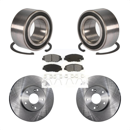 Wheel Bearing Disc Brake Rotor And Semi-Metallic Pads Front Kit For Honda Accord
