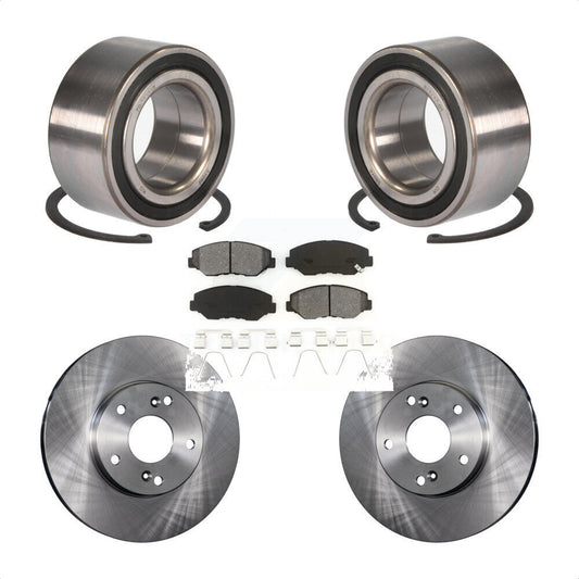 Wheel Bearing Disc Brake Rotor And Semi-Metallic Pads Front Kit For Honda Accord