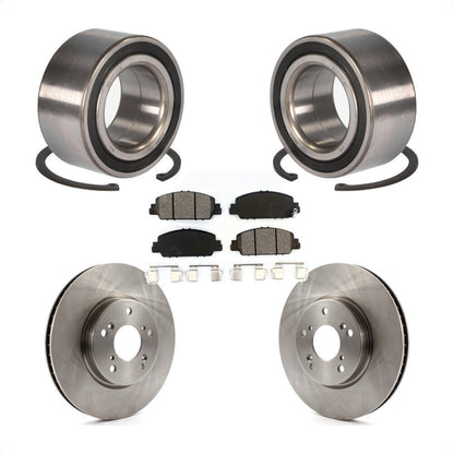 Wheel Bearing Disc Brake Rotor And Semi-Metallic Pads Front Kit For Honda Accord