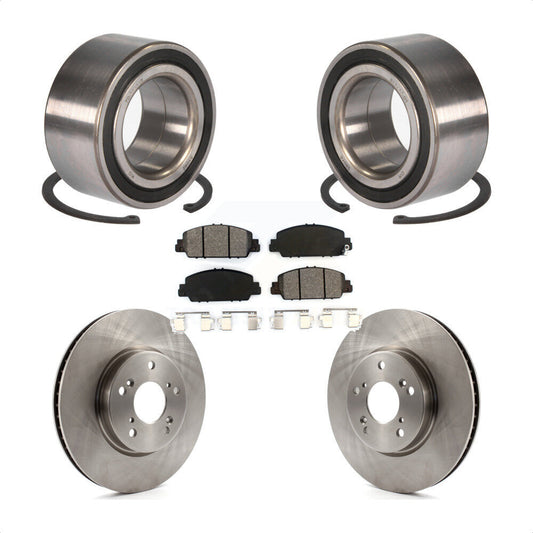 Wheel Bearing Disc Brake Rotor And Semi-Metallic Pads Front Kit For Honda Accord