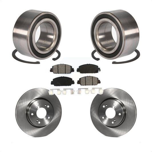 Wheel Bearing Disc Brake Rotor And Semi-Metallic Pads Front Kit For Honda Accord