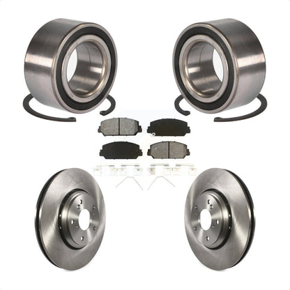 Wheel Bearing Disc Brake Rotor And Semi-Metallic Pads Front Kit For Honda Accord