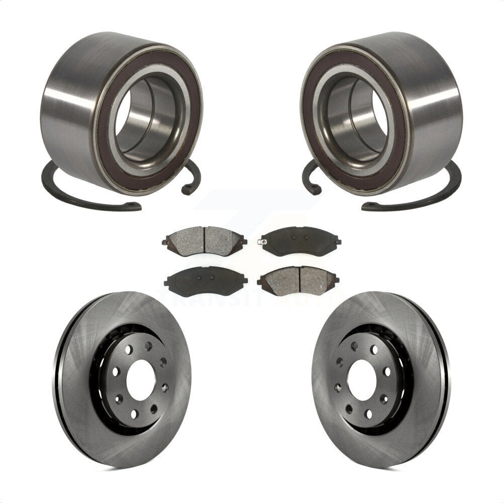 Wheel Bearing Disc Brake Rotor & Pads Front Kit For 2014-2016 Chevrolet Spark EV
