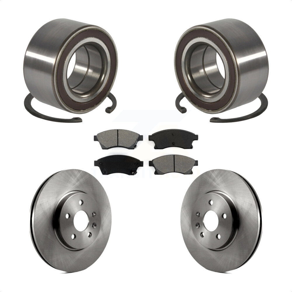 Wheel Bearing Disc Brake Rotor & Pads Front Kit For 2013-2014 Chevrolet Sonic RS