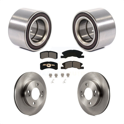 Wheel Bearing Disc Brake Rotor And Pad Front Kit For 2014-2015 Mitsubishi Mirage