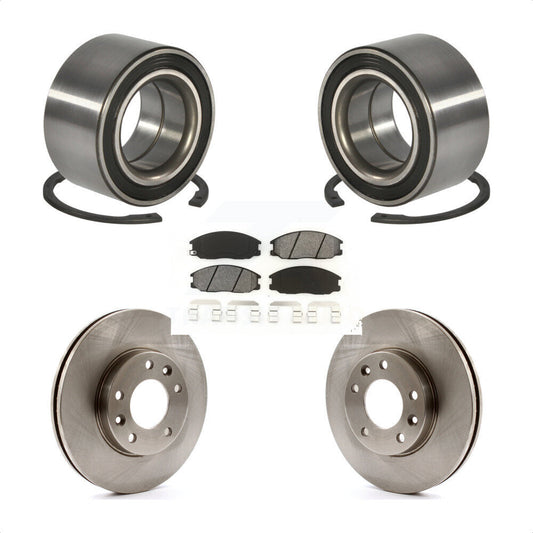 Wheel Bearing Disc Brake Rotors And Semi-Metallic Pads Front Kit For Kia Sedona