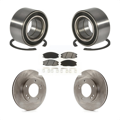 Wheel Bearing Disc Brake Rotors And Pads Front Kit For 2003-2006 Kia Sorento