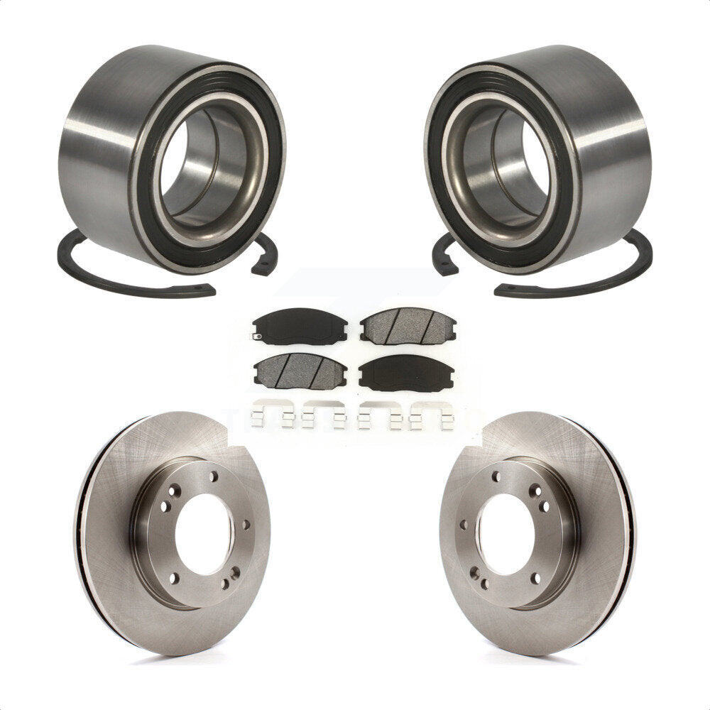 Wheel Bearing Disc Brake Rotors And Pads Front Kit For 2007-2009 Kia Sorento