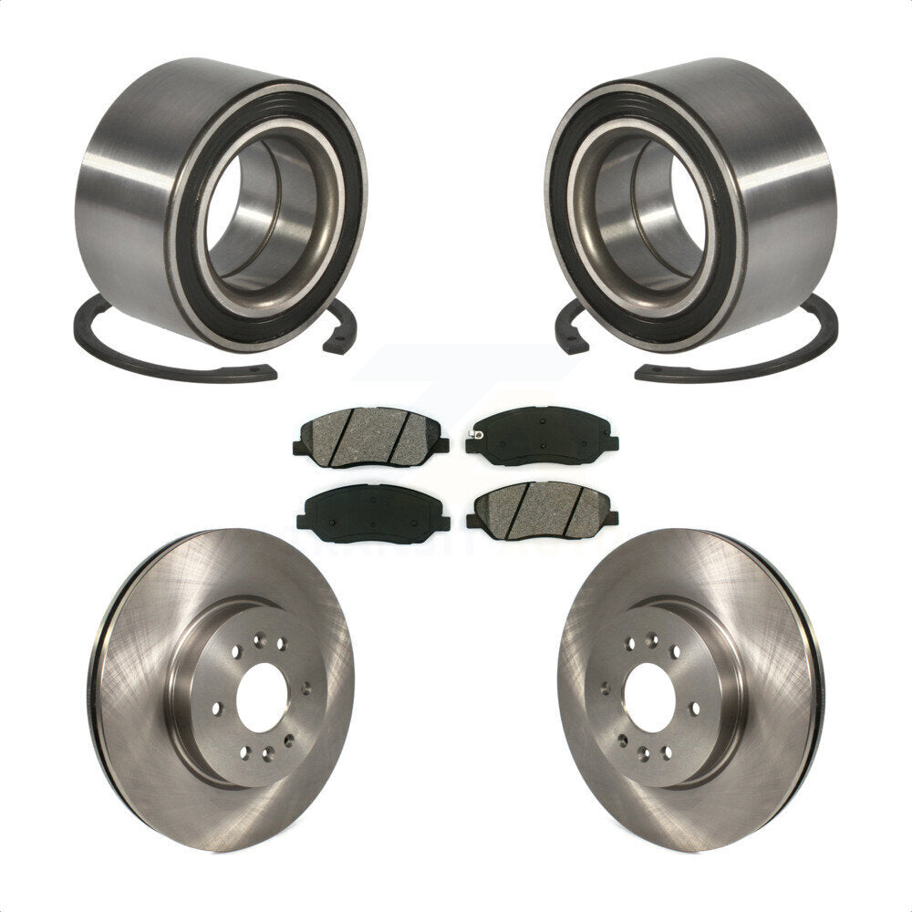 Wheel Bearing Disc Brake Rotors And Pads Front Kit For 2009-2011 Kia Borrego