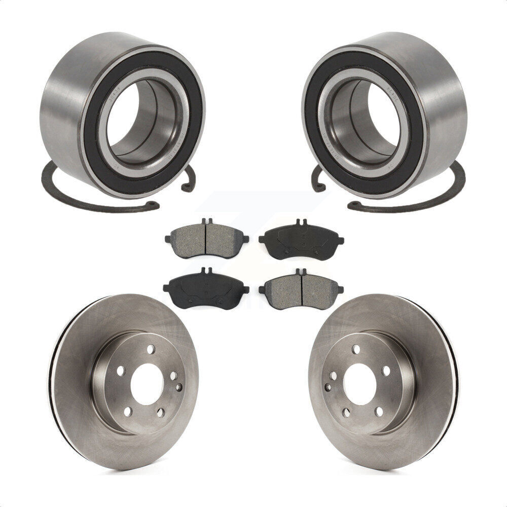 Wheel Bearing Disc Brake Rotors And Pads Front Kit For Mercedes-Benz C250 AWD