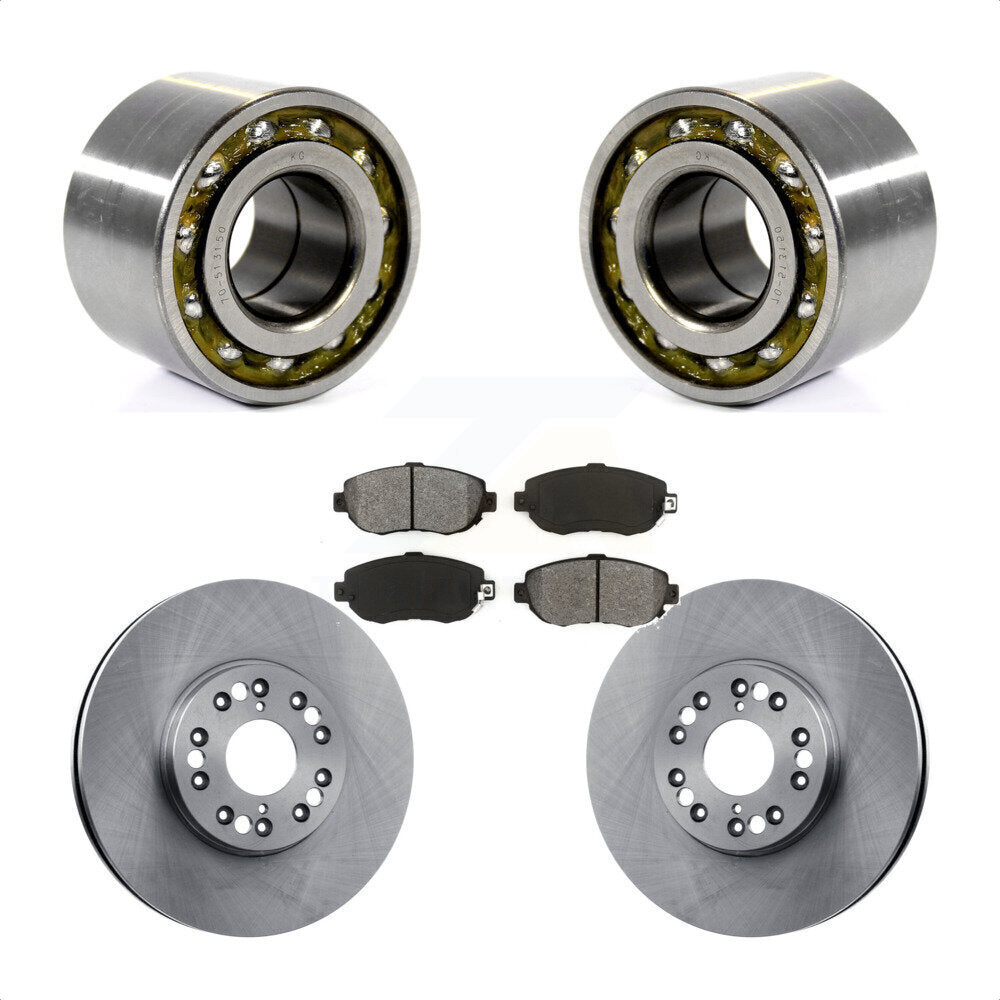 Wheel Bearing Disc Brake Rotors And Pads Front Kit For 2001-2005 Lexus IS300