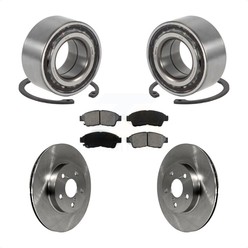 Wheel Bearing Disc Brake Rotors And Pads Front Kit For 1996-2000 Toyota RAV4