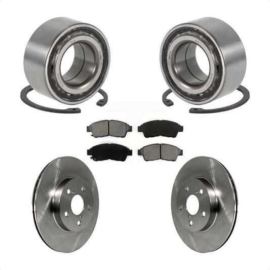 Wheel Bearing Disc Brake Rotors And Pads Front Kit For 1996-2000 Toyota RAV4