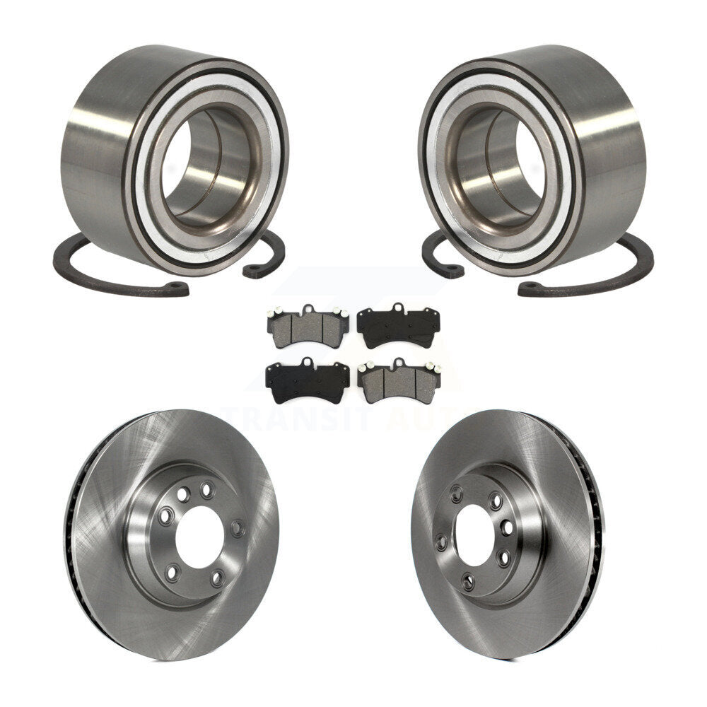 Wheel Bearing Brake Rotor & Pad Front Kit For Audi Q7 Porsche Cayenne Volkswagen