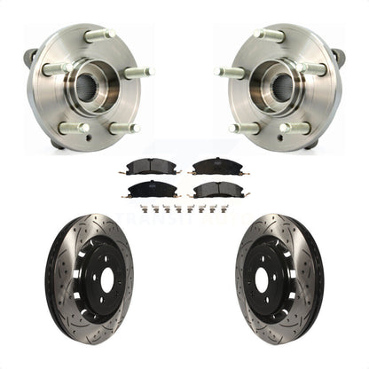 Hub Bearing Drilled Slot Brake Rotor Pads Front Kit For Ford Flex Taurus Lincoln