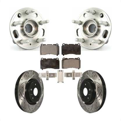 Hub Bearing Assembly Coated Drill Slot Brake Rotor Pad Front Kit For Buick Regal
