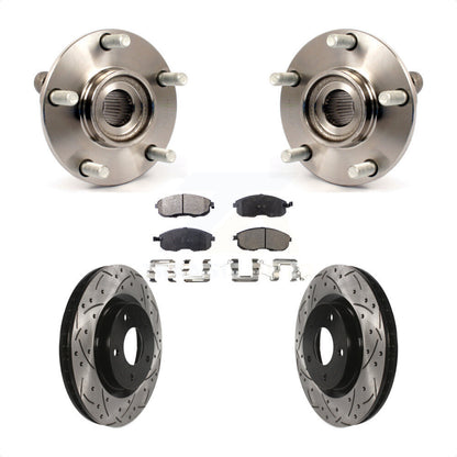 Hub Bearing Assembly Coat Drill Slot Brake Rotor Pad Front Kit For Nissan Sentra