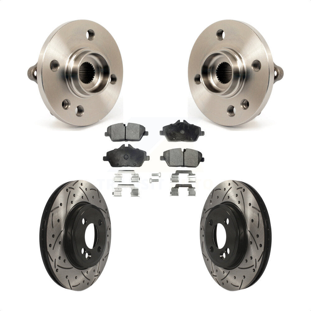 Hub Bearing Assembly Coated Drill Slot Brake Rotor Pad Front Kit For Mini Cooper