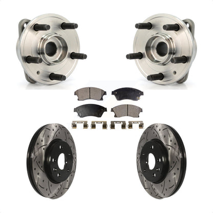 Hub Bearing Drilled Slot Brake Rotor & Pad Front Kit For Chevrolet Cruze Limited