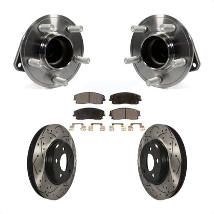 Hub Bearing Drill Slot Brake Rotor Pads Front Kit For Dodge Charger Chrysler 300