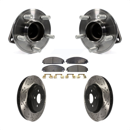 Hub Bearing Drill Slot Brake Rotor Pads Front Kit For Dodge Chrysler 300 Charger
