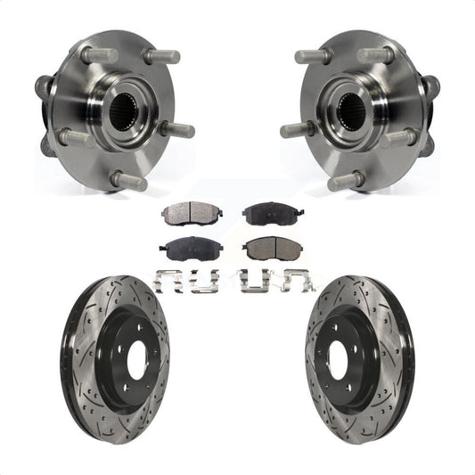 Hub Bearing Assembly Coated Drill Slot Brake Rotor Pad Front Kit For Nissan Juke