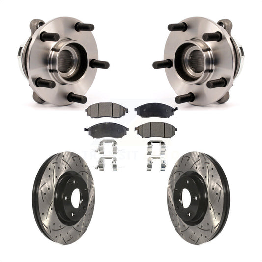 Hub Bearing Assembly Coat Drill Slot Brake Rotor Pad Front Kit For Nissan Murano