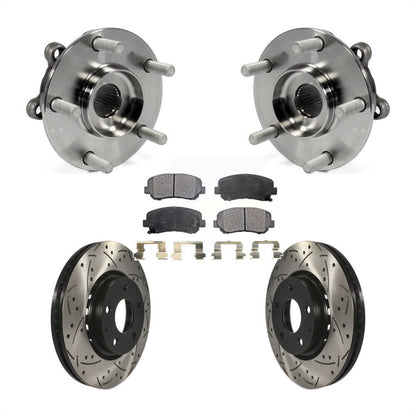 Hub Bearing Assembly Coated Drill Slot Brake Rotor Pads Front Kit For Mazda CX-5