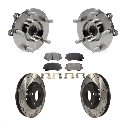 Hub Bearing Assembly Coated Drill Slot Brake Rotor Pads Front Kit For Mazda CX-5