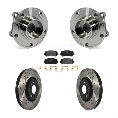 Hub Bearing Assembly Coat Drill Slot Brake Rotor Pads Front Kit For Chrysler 200
