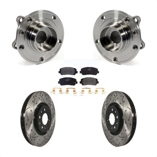 Hub Bearing Assembly Coat Drill Slot Brake Rotor Pads Front Kit For Chrysler 200