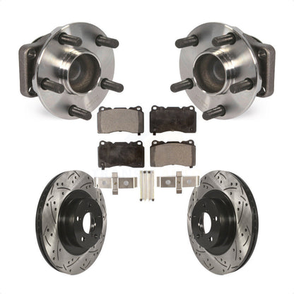 Hub Bearing Assembly Coated Drilled Slot Brake Rotor Pad Front Kit For Toyota 86