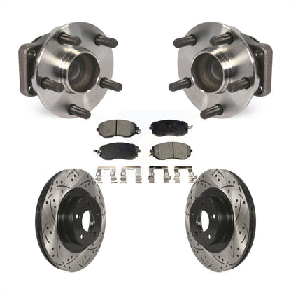 Hub Bearing Drilled Slot Brake Rotor Pads Front Kit For Scion FR-S Subaru BRZ 86