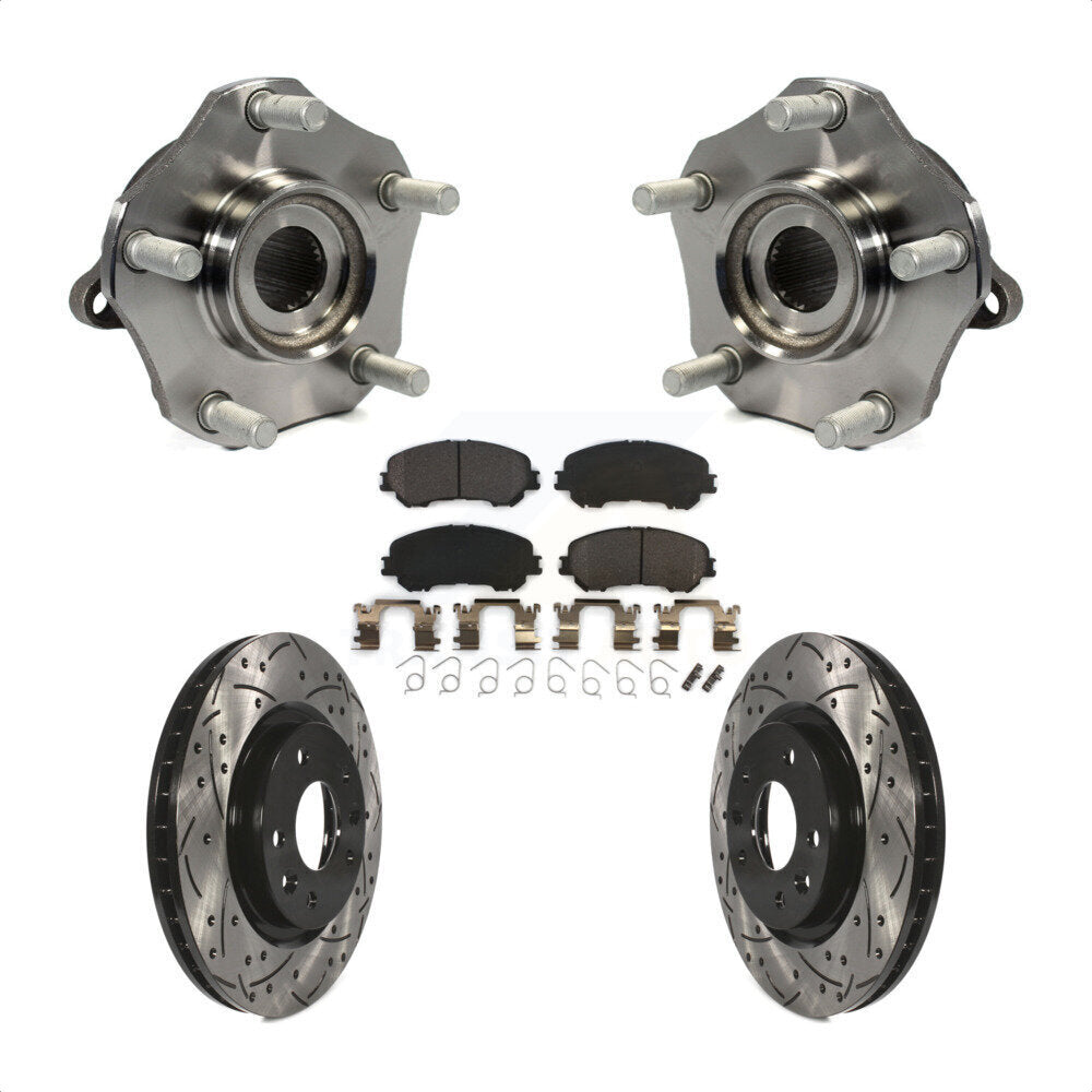Hub Bearing Drill Slot Brake Rotor Pads Front Kit For Nissan Rogue Sport Qashqai