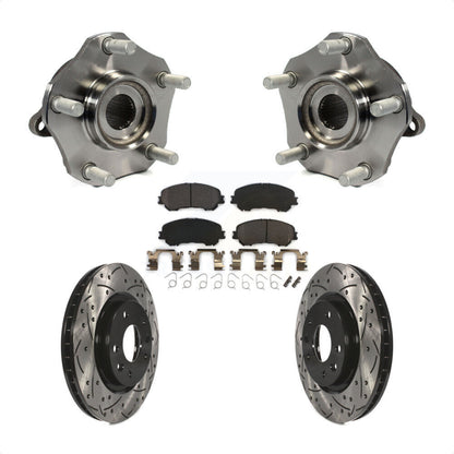 Hub Bearing Drill Slot Brake Rotor Pads Front Kit For Nissan Rogue Sport Qashqai