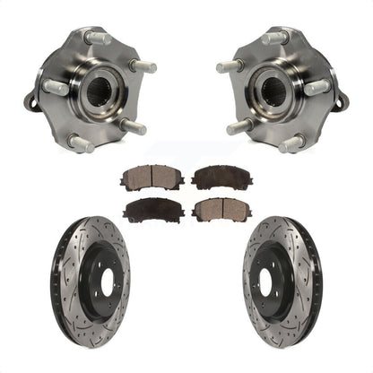 Hub Bearing Assembly Coat Drill Slot Brake Rotor Pads Front Kit For Nissan Rogue