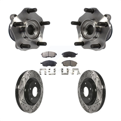 Hub Bearing Drill Slot Brake Rotor Pads Front Kit For Nissan Sentra Turbocharged