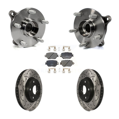 Hub Bearing Assembly Coated Drill Slot Brake Rotor Pad Front Kit For Lexus IS250