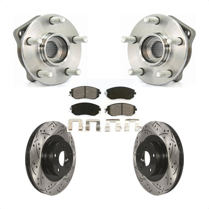 Hub Bearing Drill Slot Brake Rotor Pads Front Kit For Subaru Impreza Forester XV