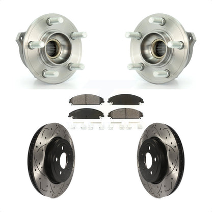 Hub Bearing Drill Slot Brake Rotor Pads Front Kit For Dodge Chrysler 300 Charger