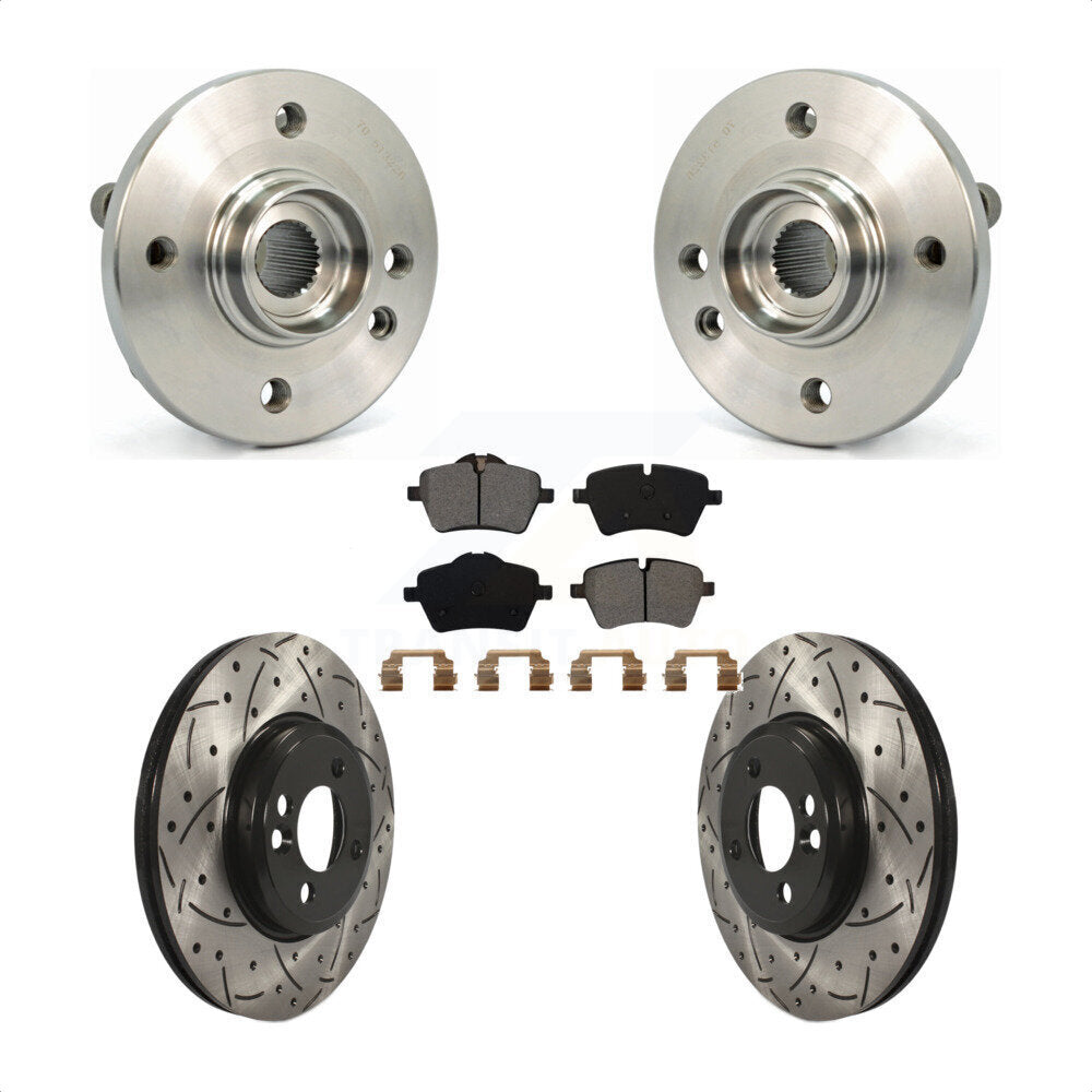 Hub Bearing Assembly Coated Drill Slot Brake Rotor Pad Front Kit For Mini Cooper