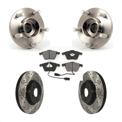 Hub Bearing Assembly Drill Slot Brake Rotor Pads Front Kit For Volvo S40 V50 C70