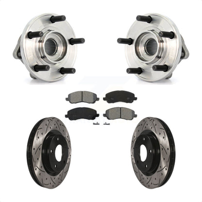 Hub Bearing Drill Slot Brake Rotor Pads Front Kit For Chrysler 200 Dodge Avenger