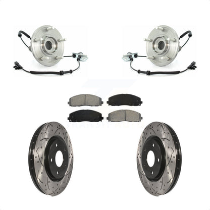 Hub Bearing Assembly Drill Slot Brake Rotor Pads Front Kit For Volkswagen Routan