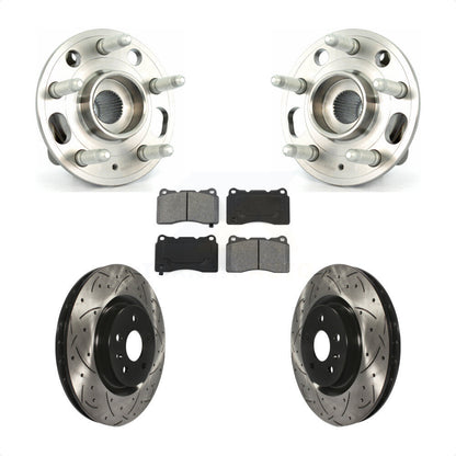 Hub Bearing Assembly Coated Drill Slot Brake Rotor Pad Front Kit For Buick Regal