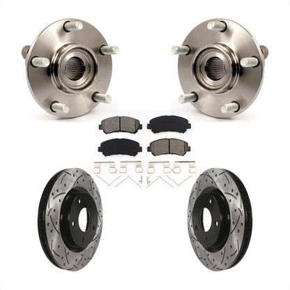 Hub Bearing Coated Drill Slot Brake Rotor Pads Front Kit For Nissan Rogue Select