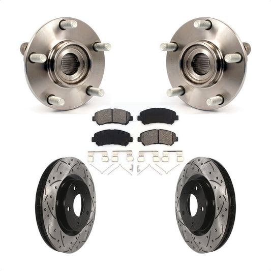 Hub Bearing Coated Drill Slot Brake Rotor Pads Front Kit For Nissan Rogue Select