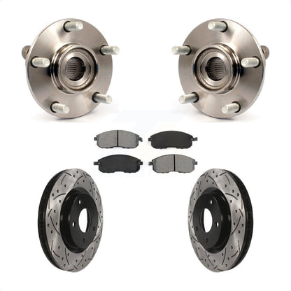 Hub Bearing Assembly Coat Drill Slot Brake Rotor Pad Front Kit For Nissan Sentra